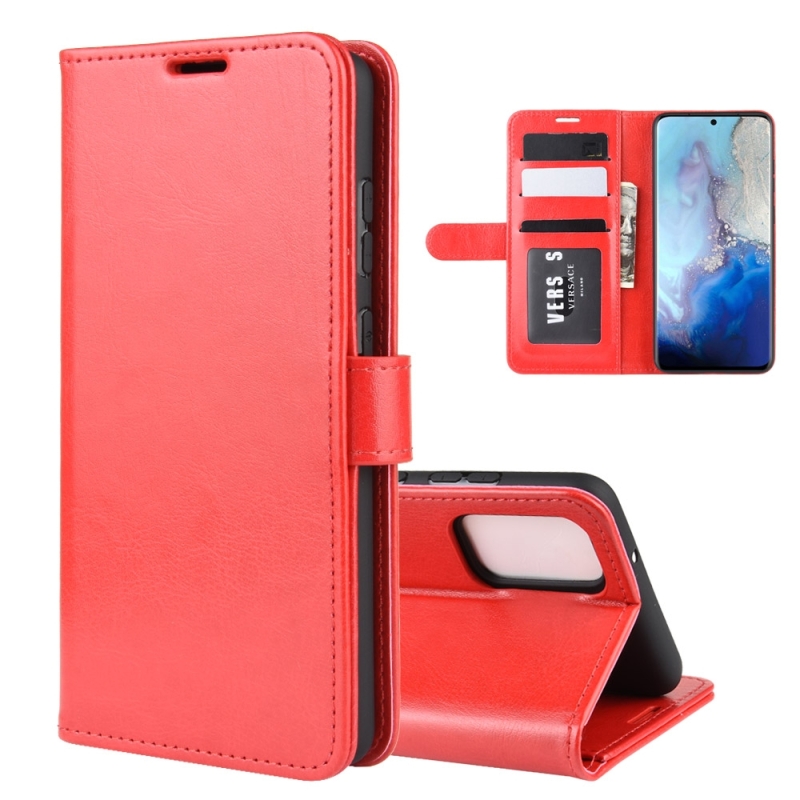 Voor Galaxy S20 R64 Texture Single Horizontal Flip Protective Case met Holder & Card Slots & Wallet en Photo Frame(Red)