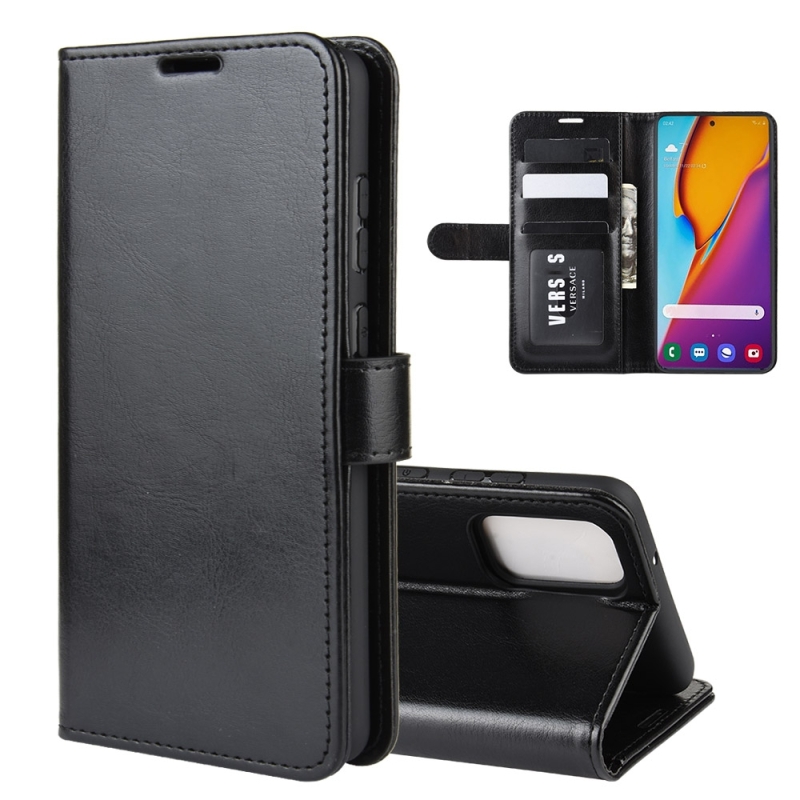 Voor Galaxy S20+ R64 Texture Single Horizontal Flip Protective Case met Holder & Card Slots & Wallet en Photo Frame(Black)