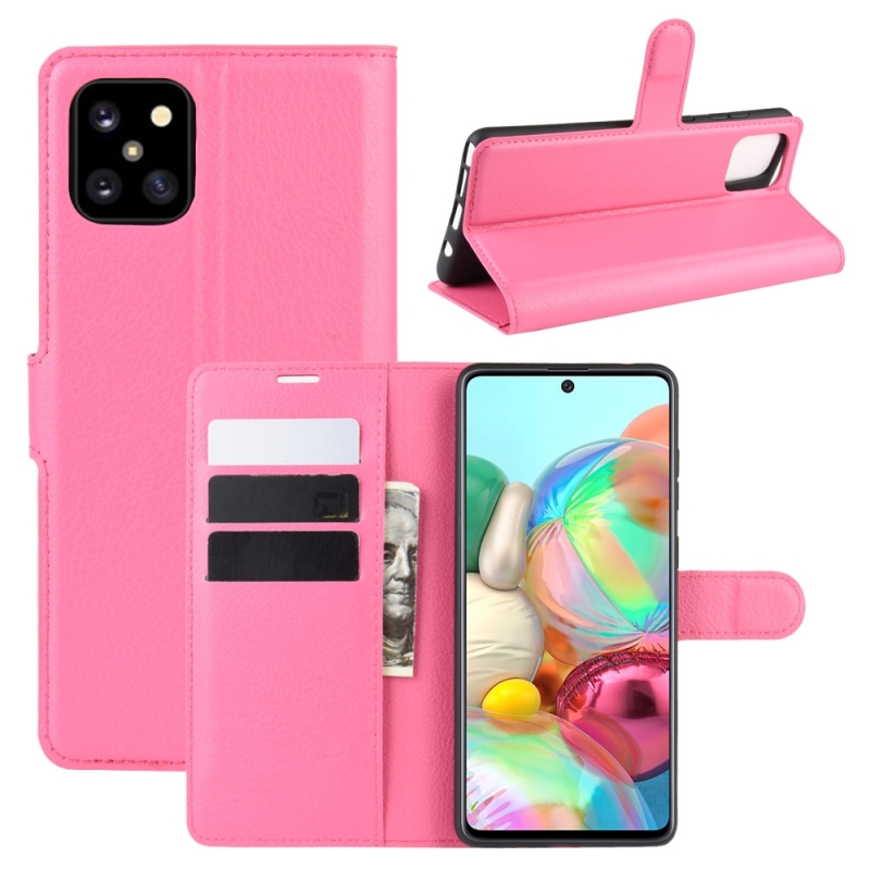 Voor Galaxy A81 / M60S / Note 10 Lite Litchi Texture Horizontal Flip Protective Case with Holder & Card Slots & Wallet(Rose Red)