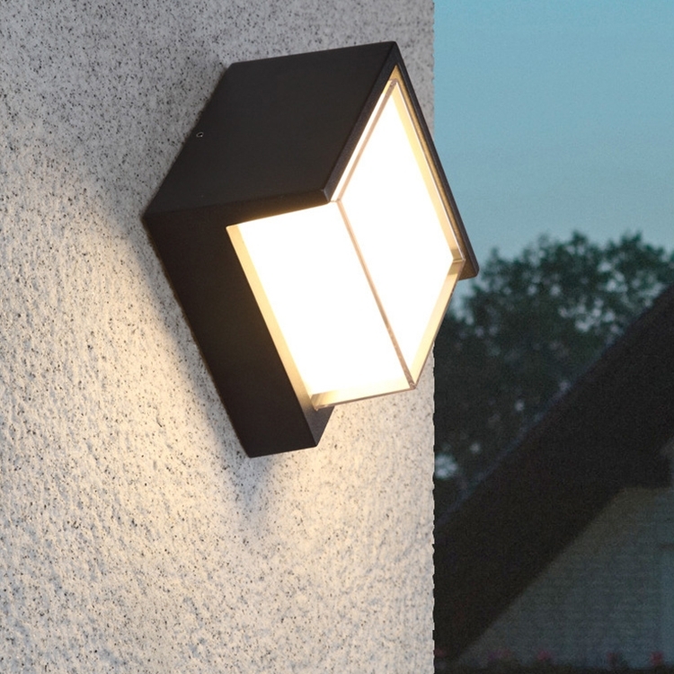 13cm vierkante vorm 10W 3000K patio veranda tuin licht buiten IP54 waterdicht LED wand lamp