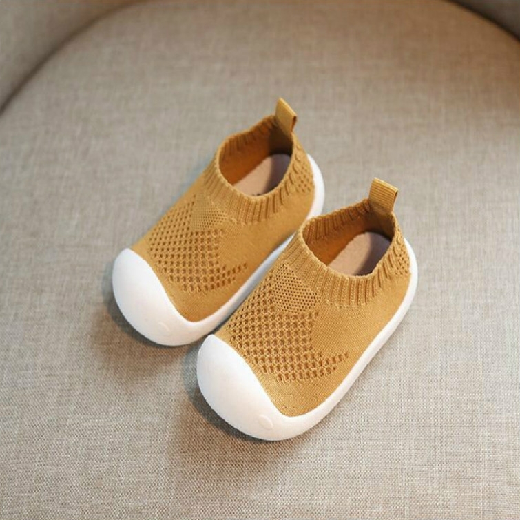 Baby peuter schoenen Mesh Schoenen Soft Bottom Non-slip Size:21 (Kaki)
