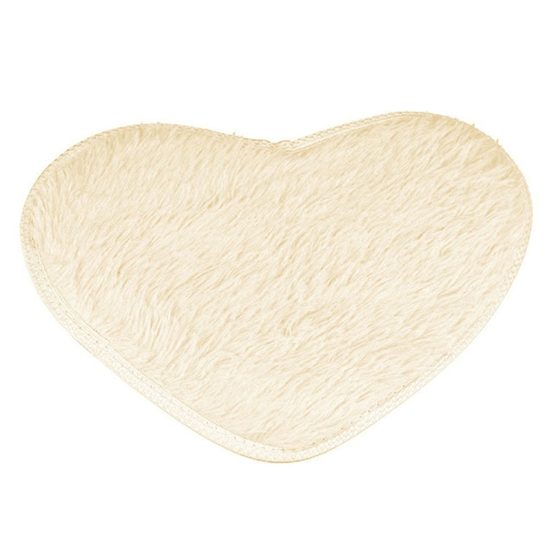 Hart vorm anti-slip bad Mats keuken tapijt Home Decoratie grootte: 50 * 60CM (beige)