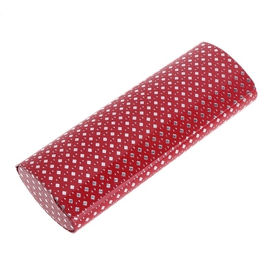 10 PCS Portable Oval Hard Case Bril Pakket zonnebril opbergdoos magnetische sluiting (rood)