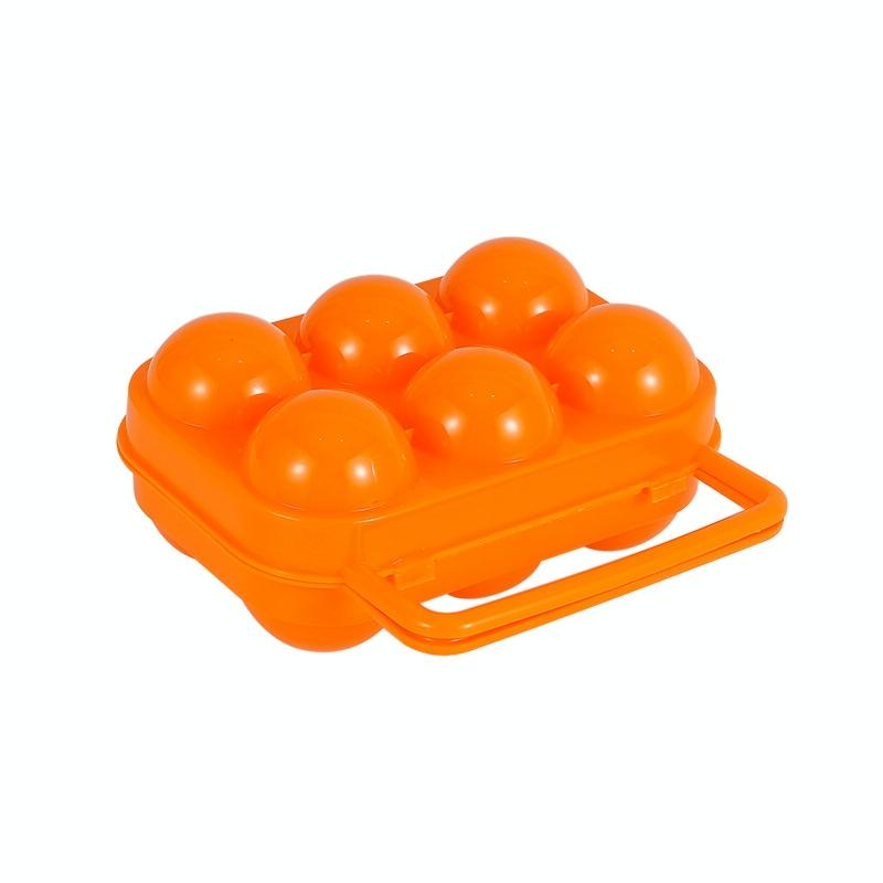 4 stks 6 raster Outdoor Draagbare Egg Protection Box willekeurige kleur levering