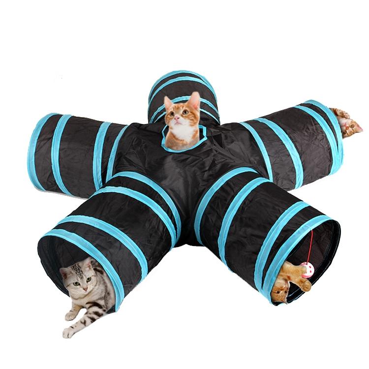 B18406 Pet Tunnel Cat Five Channels Toy Flask Tent