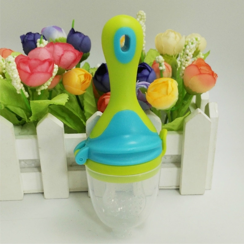 Baby fruit en plantaardige speen bijt voedings supplement feeder maat: S (groen)