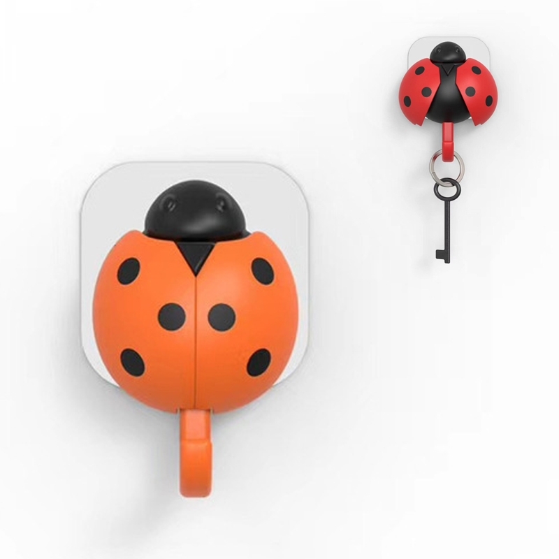 3 PCS Creative Cute Beetle Key Hook Gravity Sensor Wings Automatisch Open Haak (Oranje)