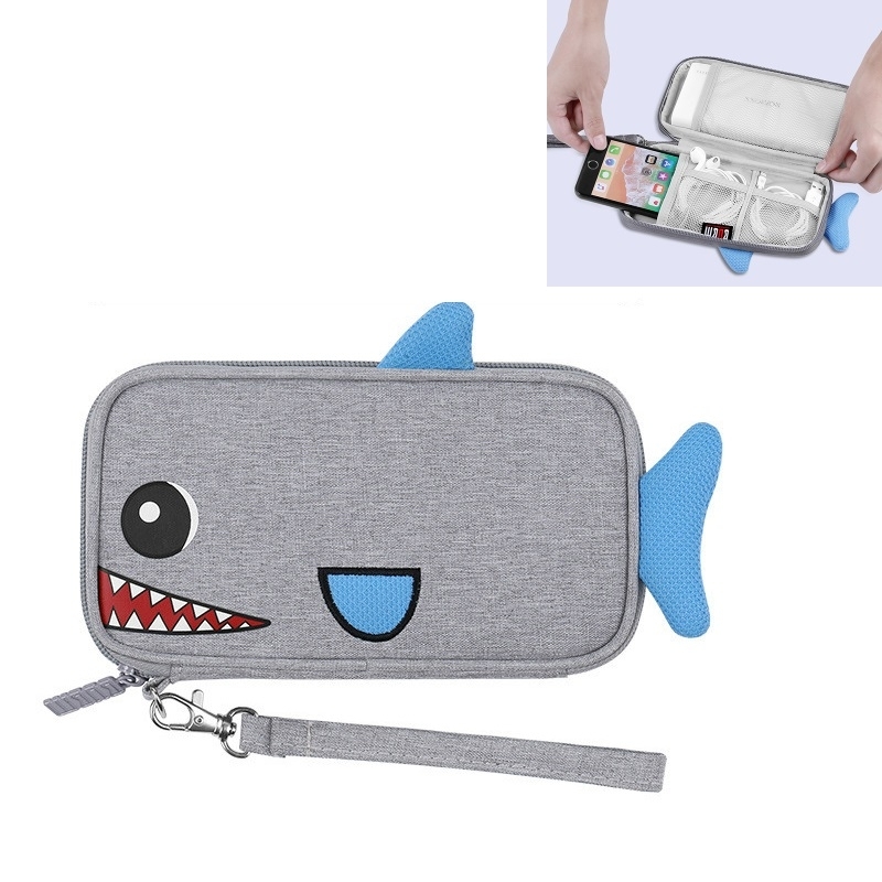 BUBM Digital Electronic Product Data Cable Storage Bag (Small Shark)