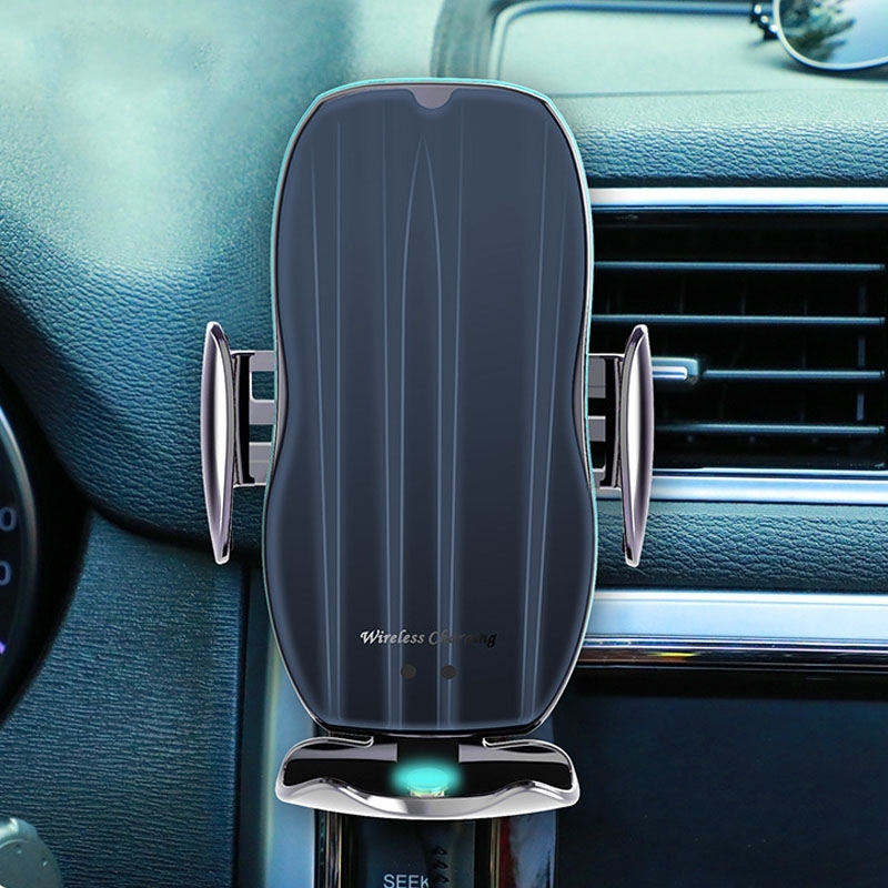 H8 Infrarood Inductie Magic Clip Magnetische Auto Telefoon Navigatie Draadloos opladen Bracket Snel opladen (Low-key Zwart)