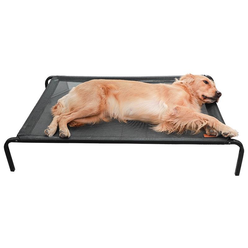 Pet Bed Dog Steel Frame Bed Summer Pet Mat Specificatie:Steel Frame +Mesh Mesh Size:M 77x60x15cm