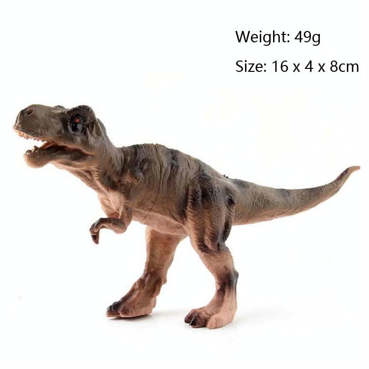 Simulatie Animal Dinosaur World Static Toy Models Style: 6 PCS Brown Tyrannosaurus