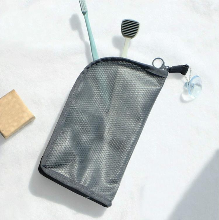 2 PCS Travel Toiletartikelen Opbergtas cosmetische borstel waterdichte handtas willekeurige kleur (zwart)