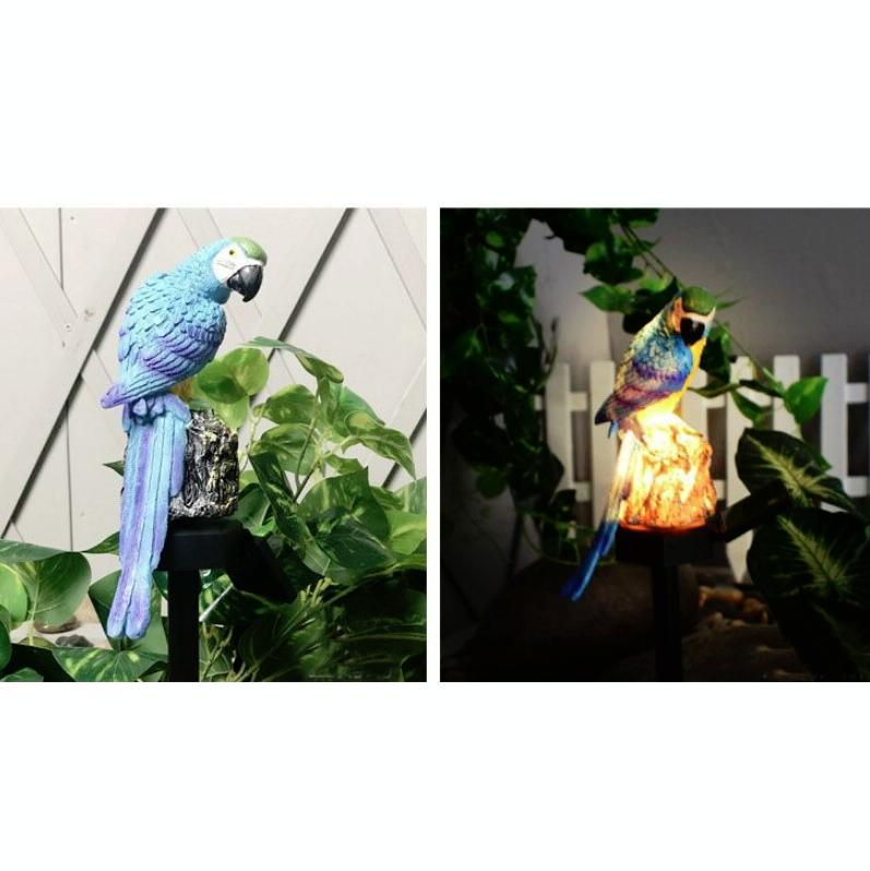 Solar Lawn Lamp Hars Craft Parrot Garden Courtyard Lamp (Blauw)