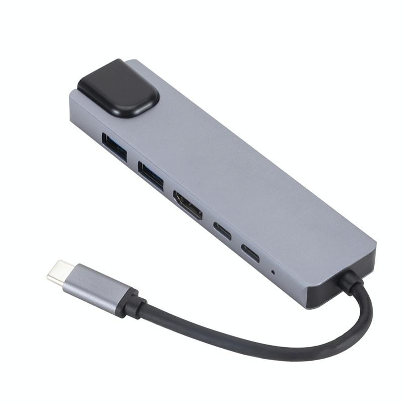 6 in 1 USB3.1 Type-C naar HDMI+RJ45 Docking Station voor Nintendo Type-C Docking Station
