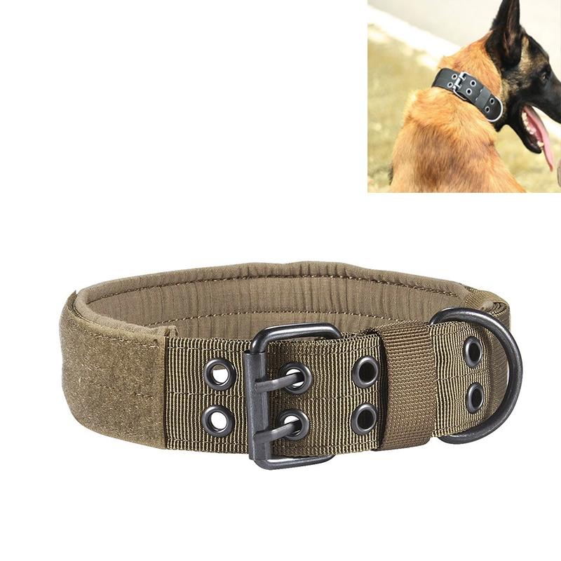 Multifunctionele verstelbare hond riem huisdier outdoor training slijtage-resistente kraag maat: XL (Bruin)