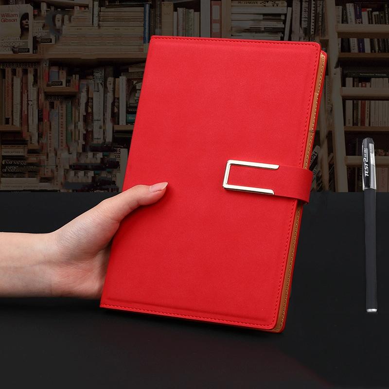Notebook Business Retro Eenvoudige Notebook Office Kladblok Red A5 Schapenvacht gesp