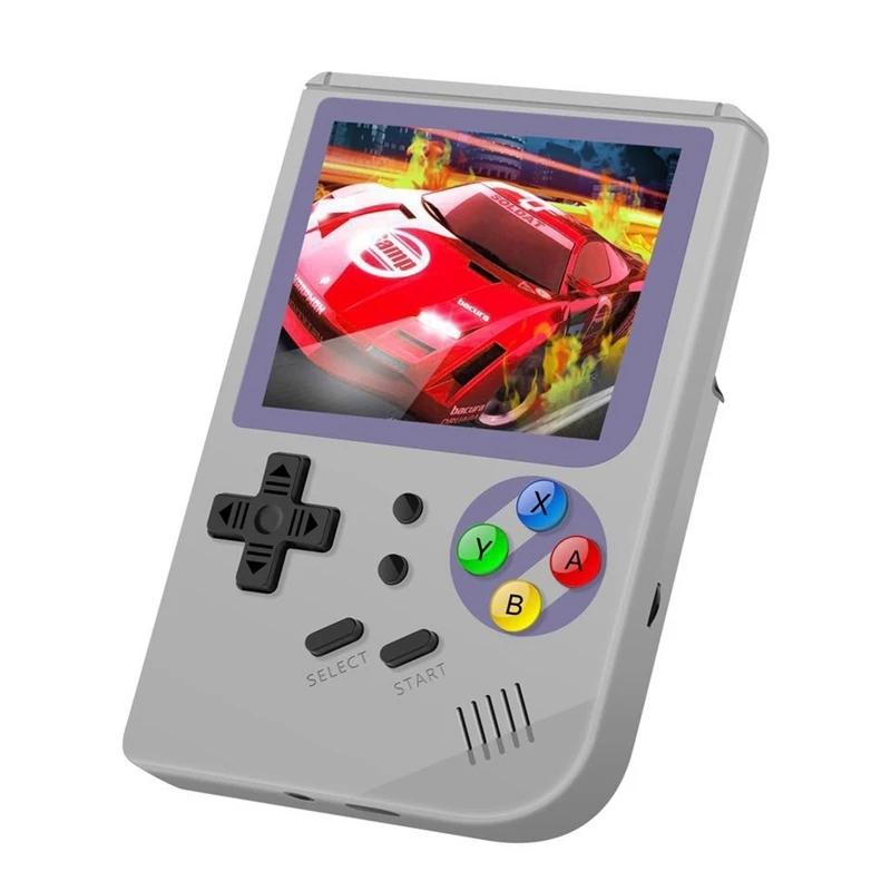 RG300 16G 3 inch Scherm Mini Arcade Handheld Game Console (Grijs+Wit )