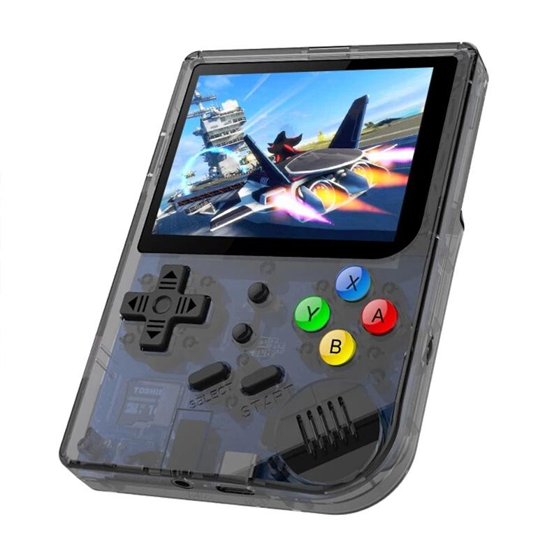 RG300 16G 3 inch Scherm Mini Arcade Handheld Game Console (Transparant Zwart )