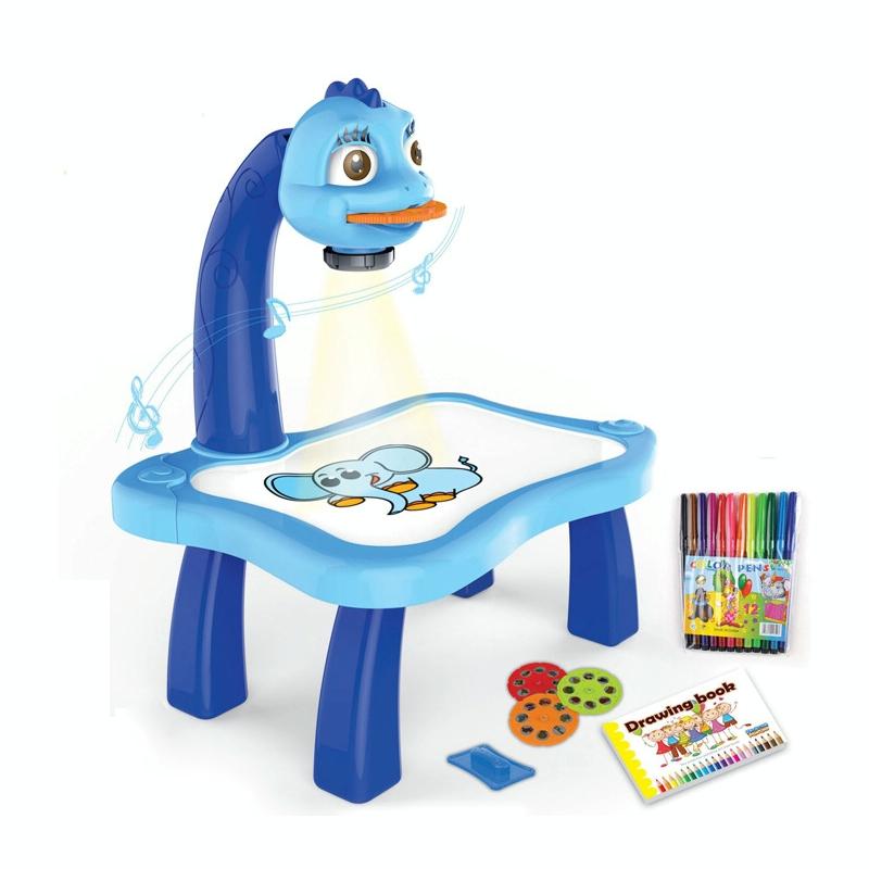 Smart Children Projectie Painting Board Multifunctionele Tekentafel Speelgoed Set (Blauw)