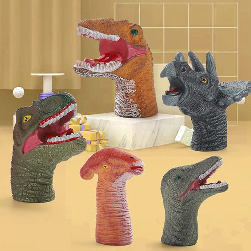 Kinderen Dinosaur Toy Soft Rubber Finger Doll Cartoon Dinosaur Model Parent-Child Interactive Speelgoed Stijl: TL-13