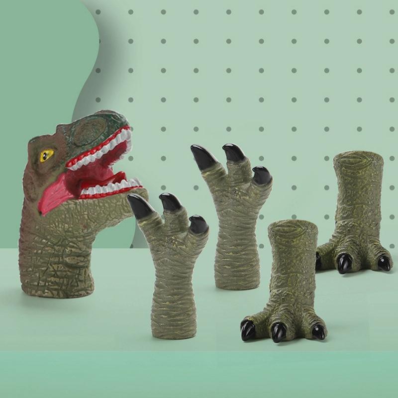 Kinderen Dinosaur Toy Soft Rubber Finger Doll Cartoon Dinosaur Model Parent-Child Speelgoed Stijl: Tyrannosaurus