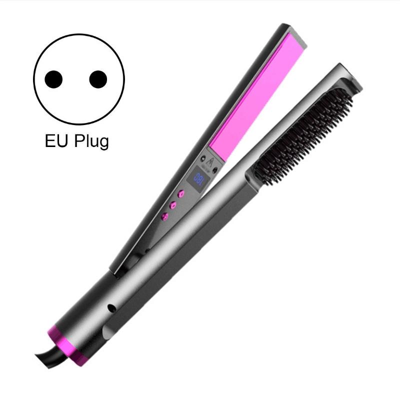 10-speed verstelbare multifunctionele hair straightening curler natte en droge elektrische spalk rechttrekken kam vermogen: EU-stekker