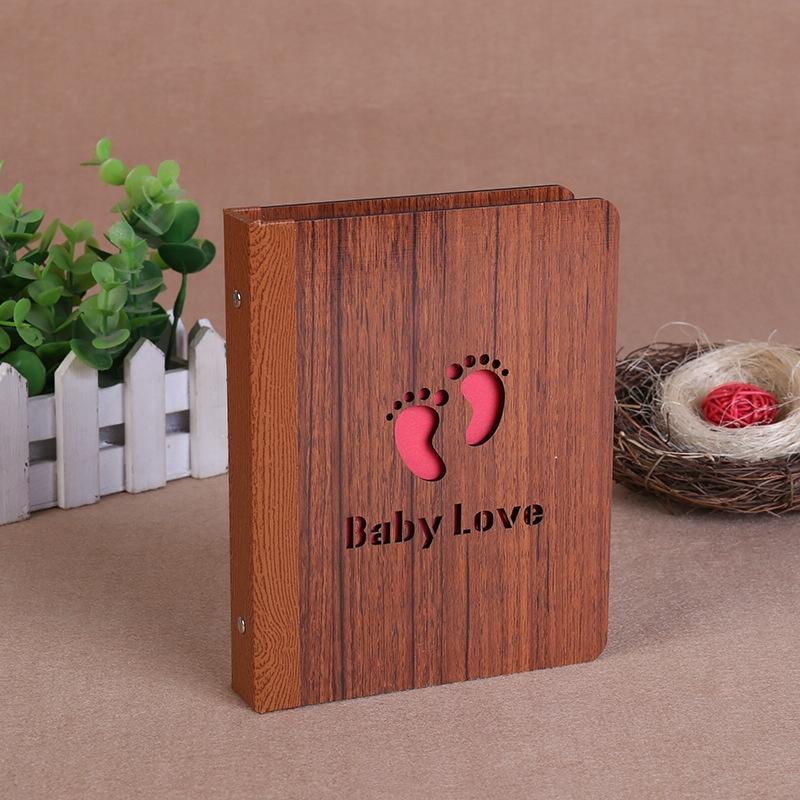 3 PCS 6-inch 32 Vellen houten DIY Photo Album Creative Gift( Baby Love)