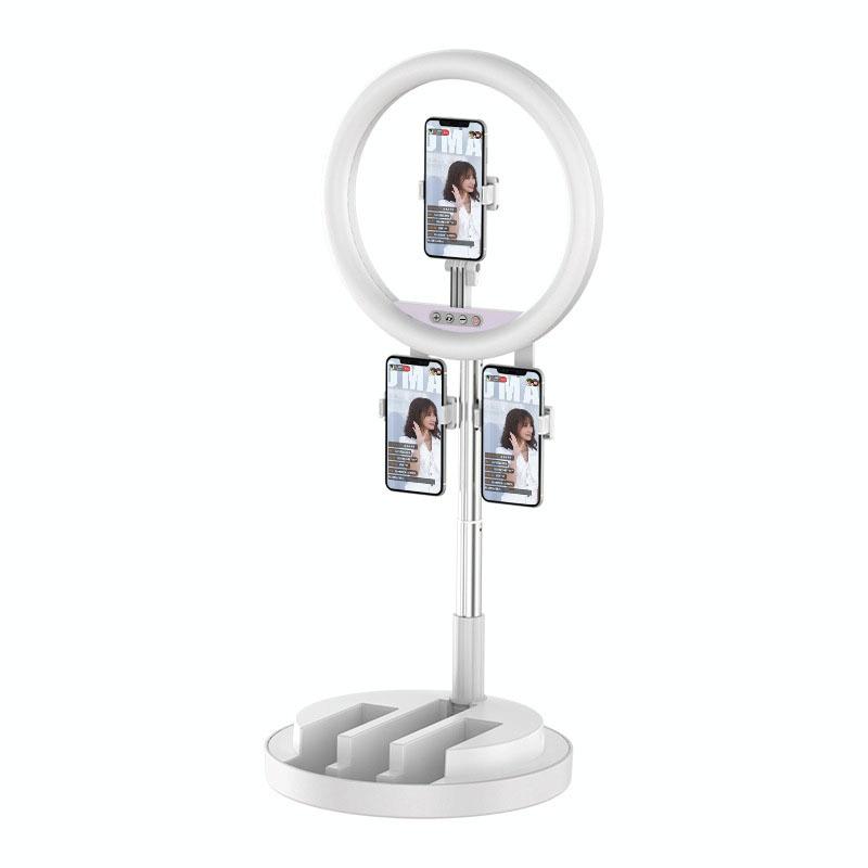 JM03 11 inch 3 positie vullen licht schoonheid selfie desktop beugel live uitzending geïntegreerde vloer LED licht (wit)