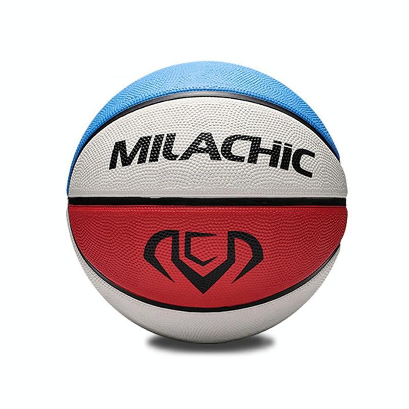 MILACHIC rubber materiaal slijtvast basketbal (8402 nummer 4 (rood wit blauw))