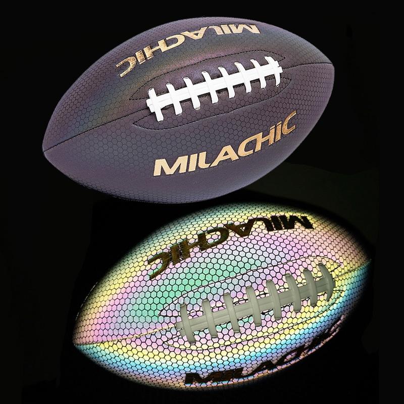 Milachic Fluorescerend reflecterend PU Materiaal American Football (nummer 6)