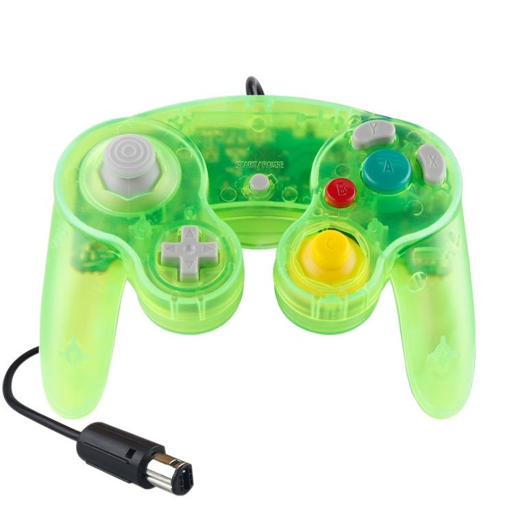 5 PCS Single Point Vibrerende Controller Bedrade Game Controller voor Nintendo NGC (Water Green)