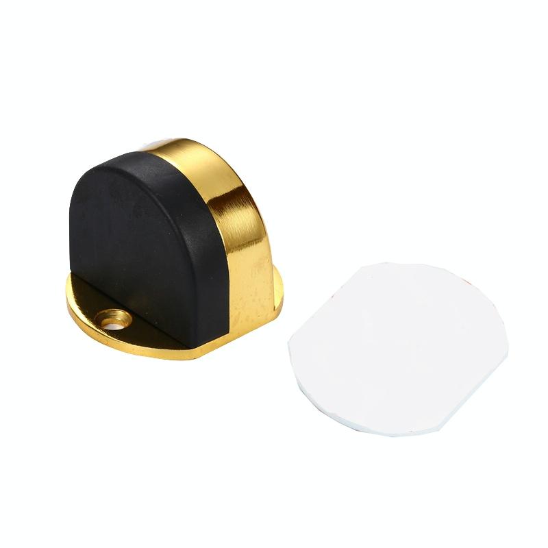 3 STUKS roestvrij staal punch-free deur pad slaapkamer badkamer onzichtbare anti-botsing rubber deur stop (helder goud)