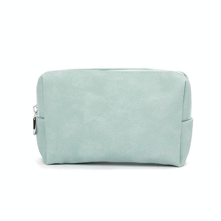 2 PCS Portable Digital Accessory Leather Bag Single Layer Storage Bag Colour: Frosted (Fruit Green)