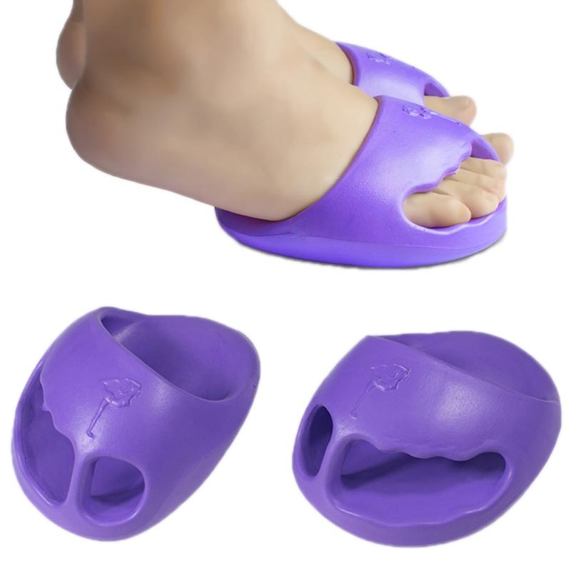 Stovepipe Belvic Forward Correctie Half Palm Slippers Massage Billen Yoga Schoenen Grootte: 14.5x10.5cm (Crystal Purple)