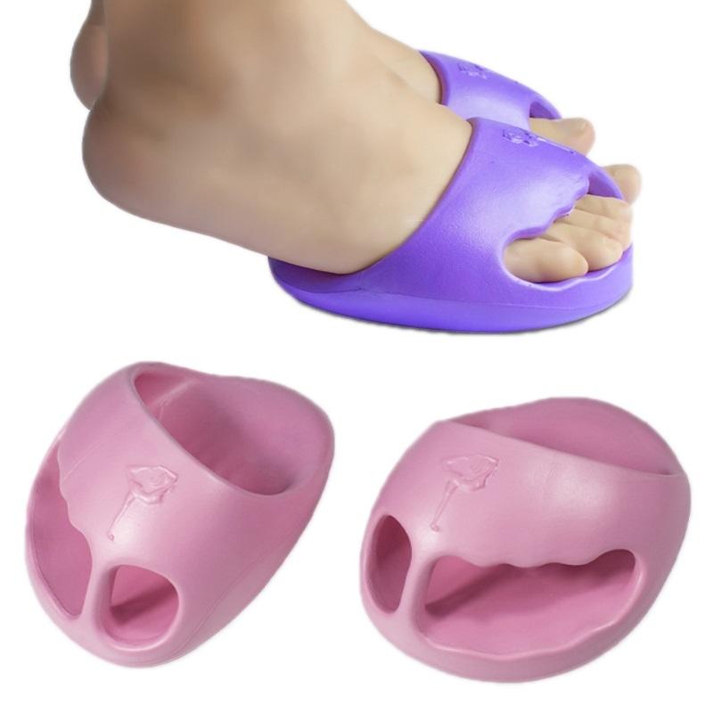 Stovenpipe Pelvic Forward Correctie Half Palm Slippers Massage Billen Yoga Schoenen Grootte: 14.5x10.5cm (Rouge Pink)