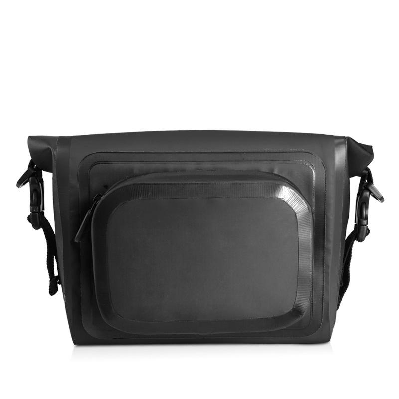 Large-Capacity Waterproof Bicycle Bag Bicycle Front Beam Bag Handlebar Bag Size: 8 Inch(Black)