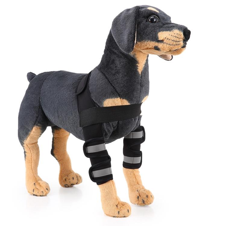 Pet Dog Leg Knee Guard Surgery Injury Protective Cover Size: L(Anti-glory Model (Black) )