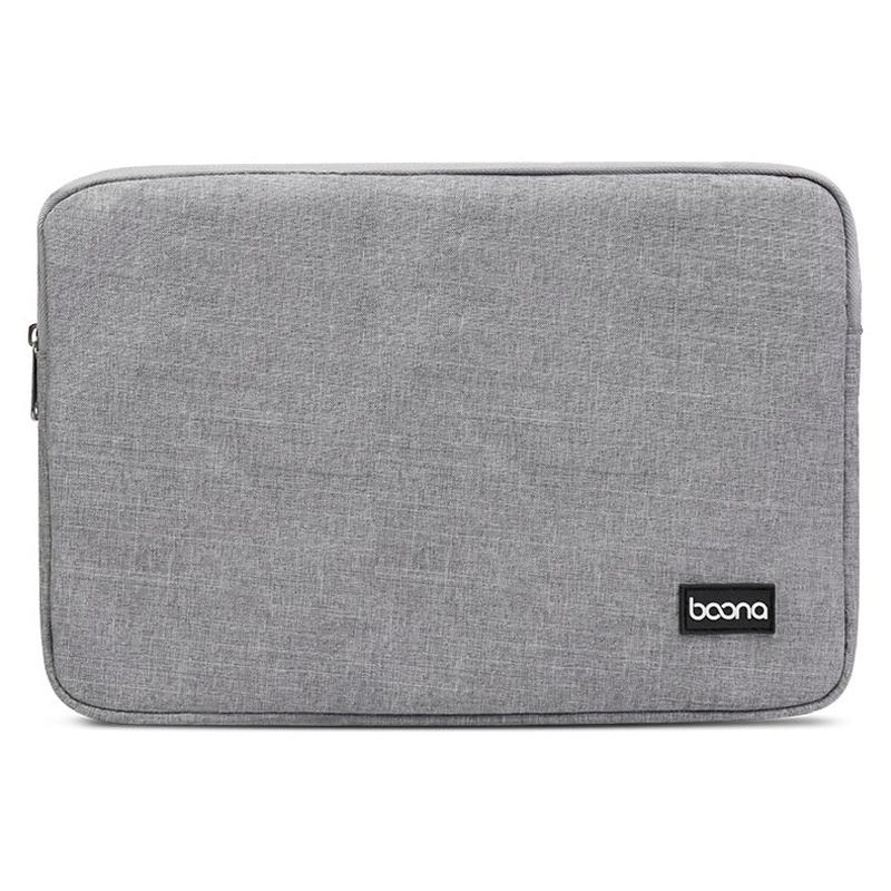 Baona laptop voering tas beschermhoes maat: 12 inch (lichtgewicht grijs)