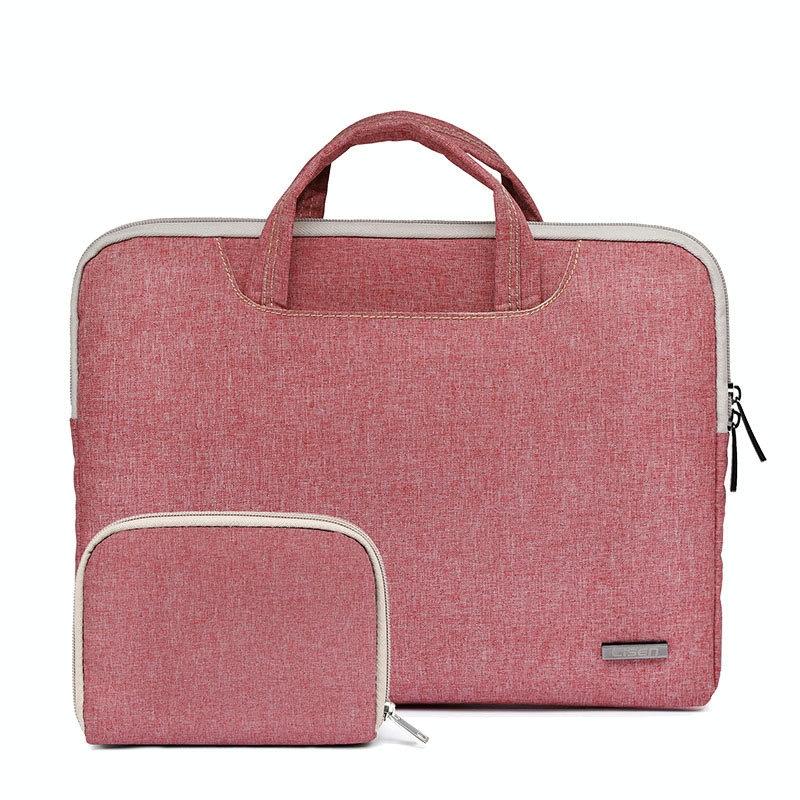 LSEN LS-116 Simple Laptop Bag Business Laptop Liner Tas Grootte: 13.3 Inch (Sneeuwvlok Nylon Licht rood)
