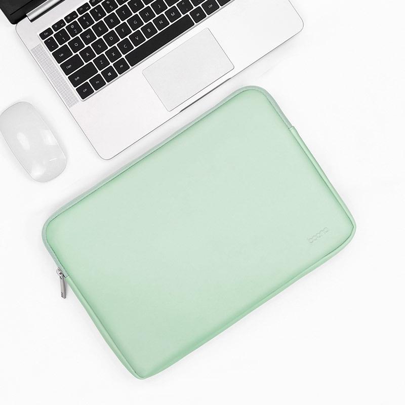 BAONA BN-Q001 PU lederen laptoptas kleur: munt groen maat: 13/13.3 / 14 inch