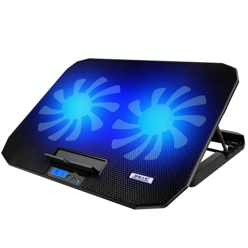 ICE COOREL N106 Laptop Base Adjustment Radiator Dual-Fan Notebook Koelbeugel Kleur: Vlaggenschip Versie (Knight Black)