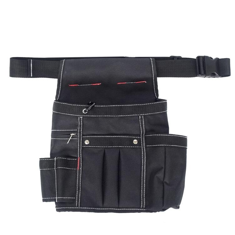 Multi-Pocket Oxford Doek Tool Taille Bag Opbergtas (Zwart)