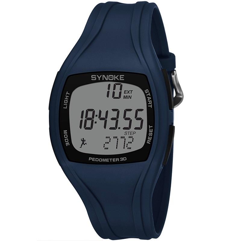 Syneke 9105 Multifunctionele sporttijdrecord Waterdichte stappenteller elektronisch horloge