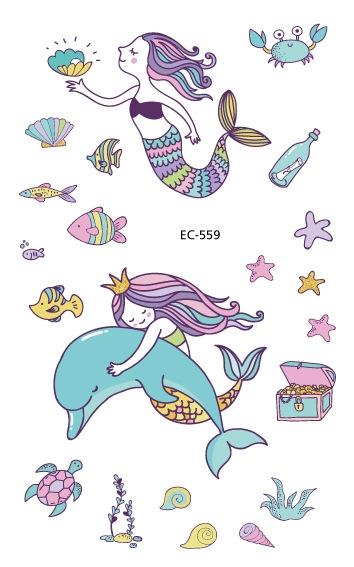 20 stks Marine Animal Waterproof Kinderen Tattoo Stickers (EC-559)