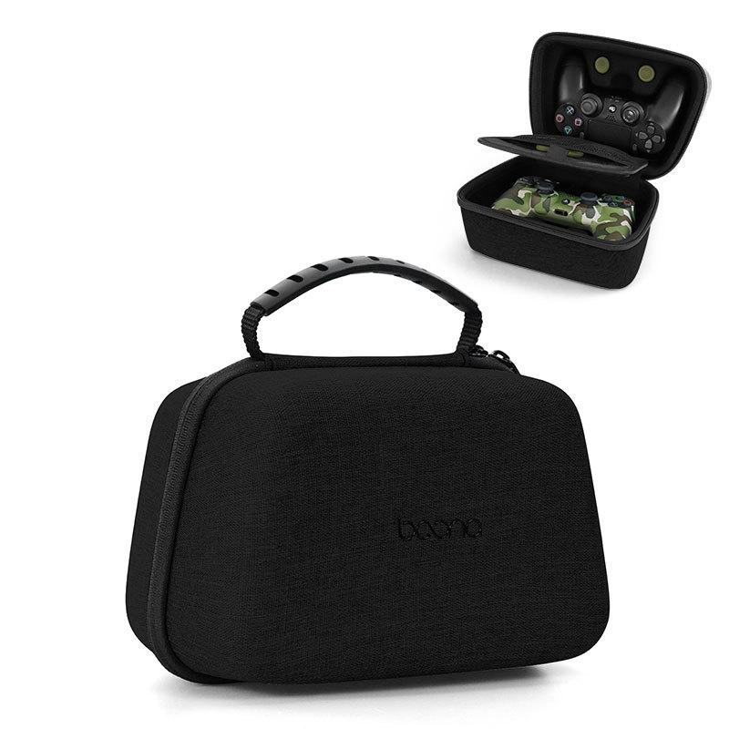 Baona EVA Hard Shell Gamepad Storage Bag For PS5 / PS4 / Xbox / Switch Pro Style: Double-layer Black