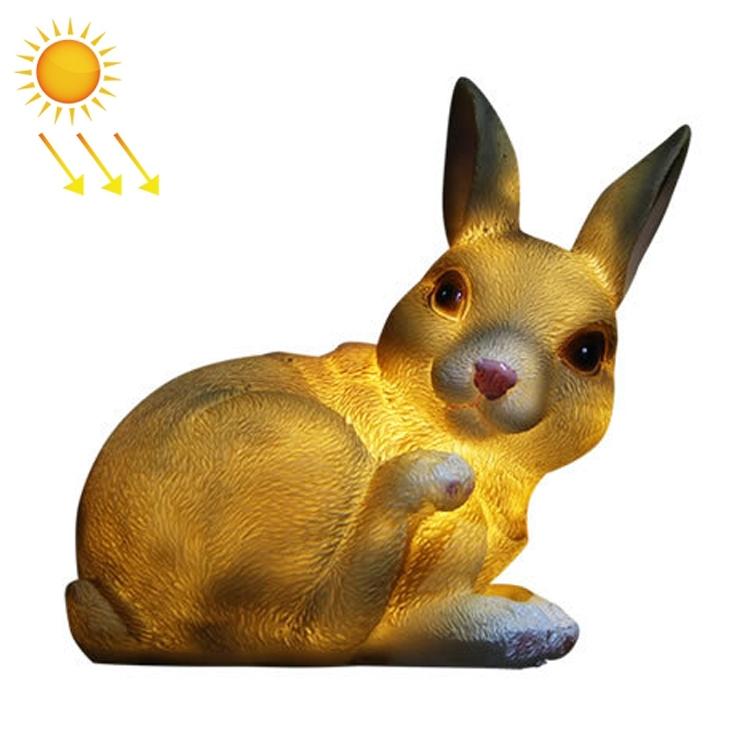 HSR001 Outdoor Solar Animal Resin Lawn Light (Bunny)