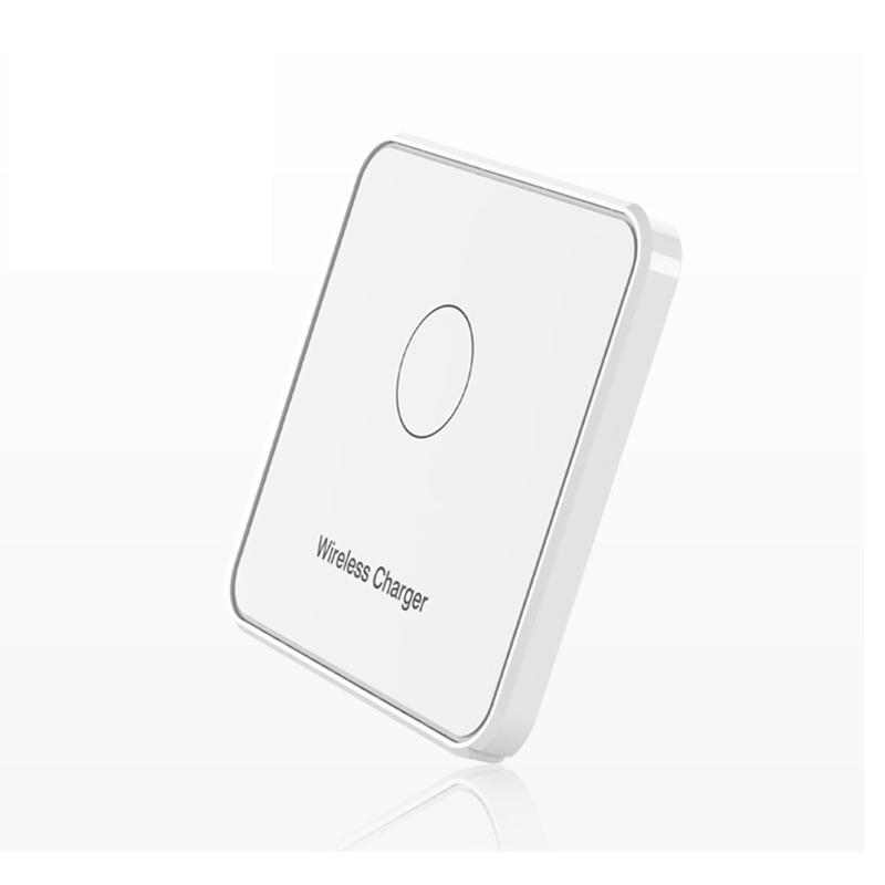Mobiele telefoon Draadloze oplader voor Xiaomi Huawei Samsung iPhone 13 Square 10 W-White
