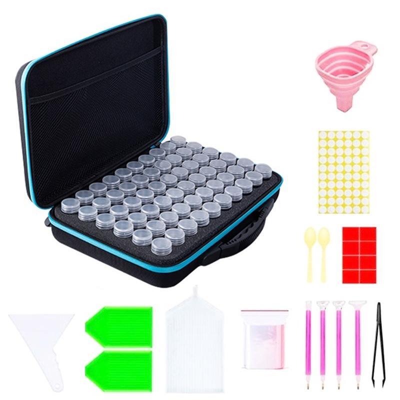 Multifunctionele Draagbare Diamant Schilderen Tool Set Opbergtas Stijl: 60 Raster