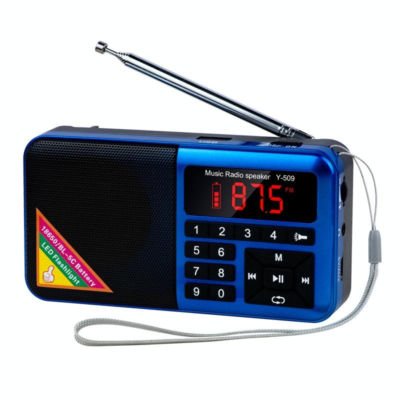 Bluetooth-kaart radio digitale FM-speler specificaties: Y-509FM (geen zonnepaneel)