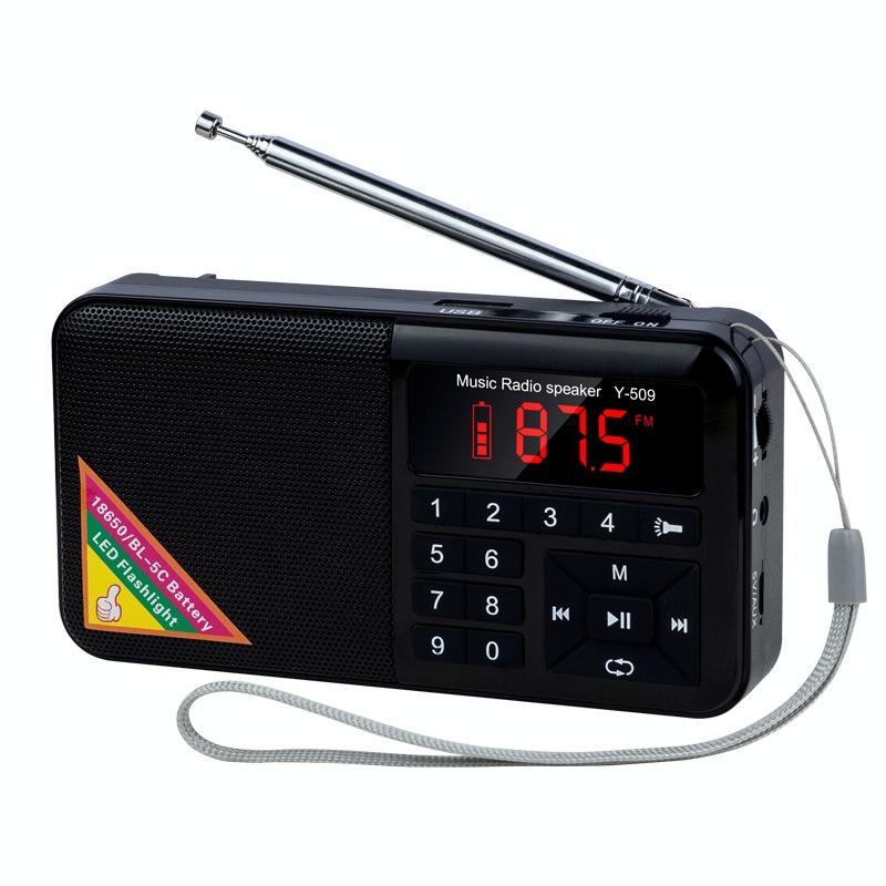 Bluetooth-kaart Radio Digitale FM-speler Specificaties: Y-509FM (geen zonnepaneel)